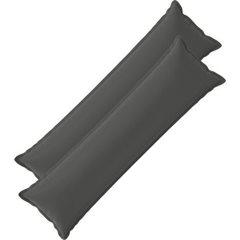vidaXL Funda de almohada 2 uds. HOUTEN Gris antracita 40 x 145 cm (1/2)
