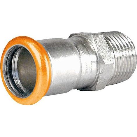 Raccord à sertir en inox 304 Contour M Raccord de transition 35mm x DN40 (1 1/2") AG