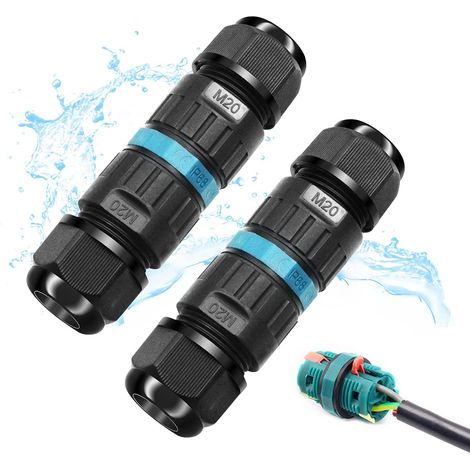 Kabelverbinder Wasserdicht IP68,8 Stück 3-Polig Erdkabel Verbinder Abzweigdose für Ø5-12 mm Kabeldurchmesser, Verbindsmuffen Kabelmuffe Verteilerdose Verbindungsbox für Außen Garten Outdoor