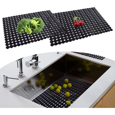 Set of 2 PVC Kitchen Sink Protectors 40 x 30 cm (1/5)