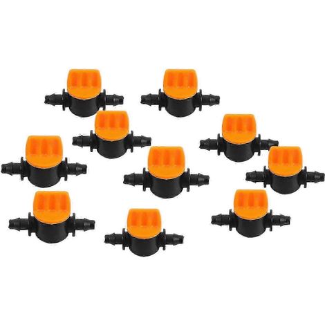 Mini-vanne à embout cannelé compatible avec les outils agricoles équipés de tuyaux de 4/7 mm (lot de 10). (1/5)