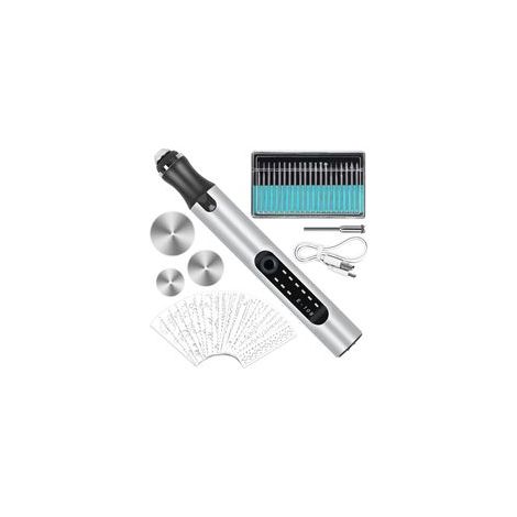 Beijiyi – Stylo graveur électrique recargable USB – Vitesse réglable 5000-18000 tr/min – Potencia 25W para metal, vidrio, madera y plástico