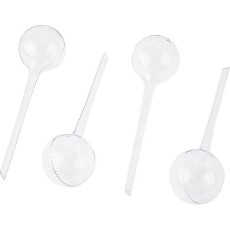 lot De 4 Balles Systme D'arrosage Double Semaines, Escamotable, Plantes En Plastique Transparent Pvc, 8 Cm (1/5)