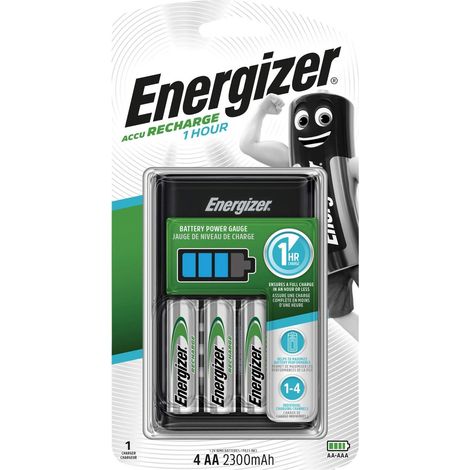 Energizer S623 1 Hour Charger plus 4 x AA 2300 mAh Batteries ENG1HOUR (1/3)
