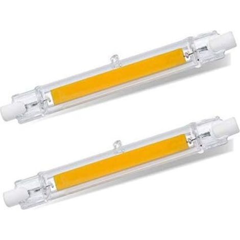 Bombilla LED R7S, 118 mm, blanco frío 6000 K, 1200 lm, equivalente a halógeno LED COB R7S de 13 W, R7S J118 de 100 W y 120 W, 360 grados, no regulable, LED R7S de 118 mm estrecho para lámpara de techo