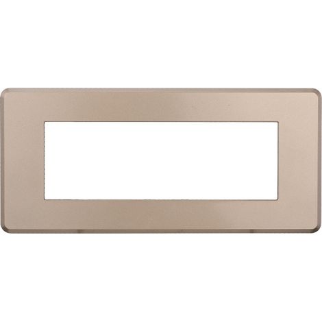 ETTROIT AN87610 Slim Thin Plate 6P Bronzefarbe, kompatibel mit Bticino Axolute Air