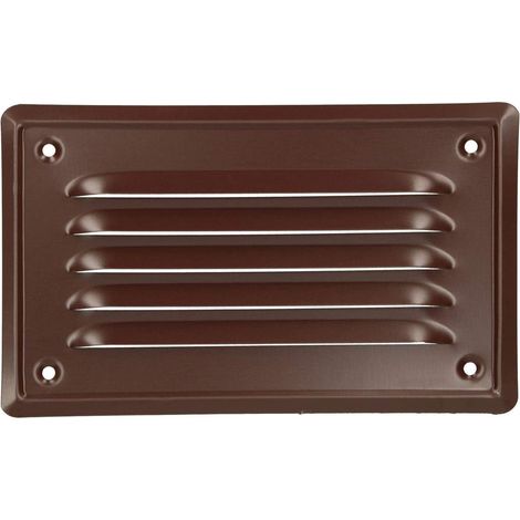 KOTARBAU Grille de Ventilation 165 x 100 mm Brun En Acier Galvanisé Grille D'aération avec Moustiquaire Résistante à la Corrosion