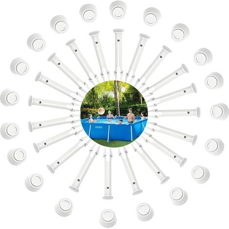 20 pcs Cadre de Rechange pour Piscine, Goupille de Cadre de Piscine, Joint de Cadre de Piscine en Plastique, für Intex 13'-24' Frame&Round Pool Joint Pins & Seals (6 cm) (1/5)