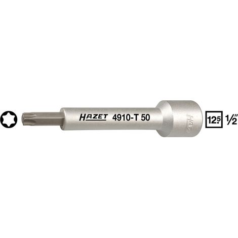 HAZET Contraapoyo para biela 4910-T50 ∙ Cuadrado hueco 1/2 pulgadas (12,5 mm) ∙ Perfil TORX® interior ∙ T50