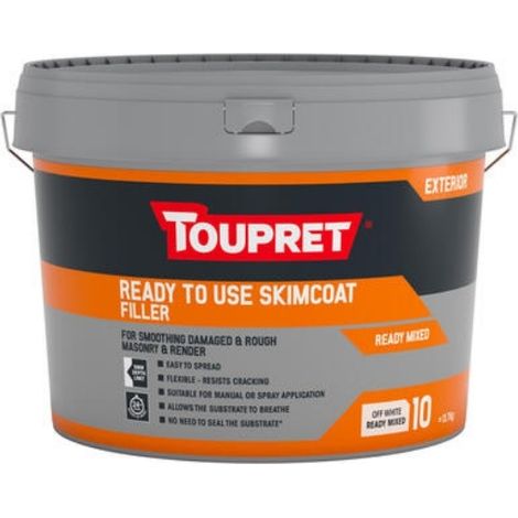 Toupret Ready To Use Exterior Skimcoat Filler - 10L