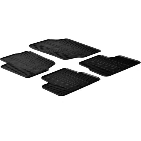 Set tappeti su misura in gomma - compatibile per Peugeot 207 3p (05/0611/12) - Peugeot 207 5p (05/0611/12) - Peugeot 207 Plus 3p (02/1308/14) - Peugeot 207 Plus 5p (02/1308/14) - Peugeot 207 sw (