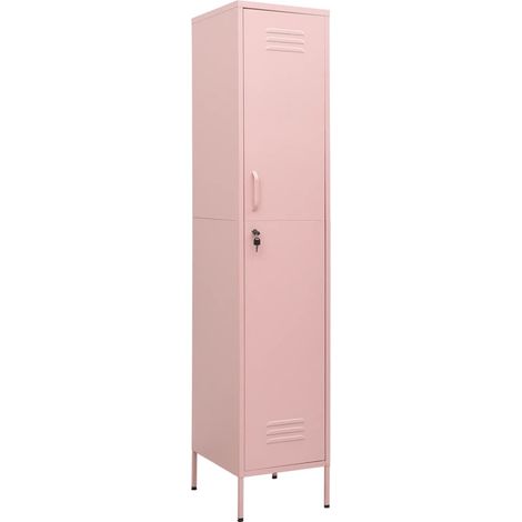 Furniture Limited - Armoire à casiers Rose 35x46x180 cm Acier (1/5)