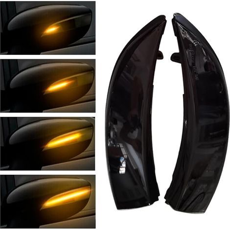 Set da 2 indicatori a LED Compatibili con F-ord Fiesta MK6 VI/UK MK7 2008-2017 B-Max 2012-2017(giallo) (1/5)
