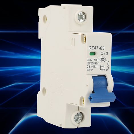 230VAC DZ47‑63 Interrupteur de coupure miniature unipolaire (50A) (1/5)