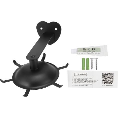 Support Accroche Accessoires Cuisine - 6 Crochets Pivotants - Acier Inoxydable 304 - Noir - Pour Cuillères Spatules Ustensiles - 1 Pièce (1/5)