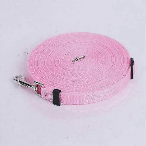 Laisse pour animaux de compagnie, style corde longue, 10-50 m, laisse d'entraînement extérieure rose, 10 m (1/5)
