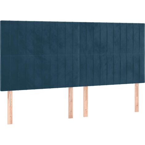 Maison Exclusive - Cabecero Terciopelo Azul Oscuro 200x5x118/128 (1/5)