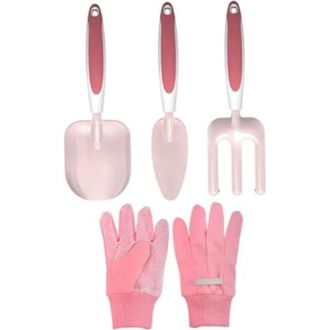 CSPARKV 2 ensembles de 8 pièces Ensemble de Jardinage pour Enfants, Ensemble de Jardinage pour Les Tout-Petits comprennent des Gants, Une Pelle, Un râteau, des Outils de Jardinage pour Enfants, Un Pet (1/5)