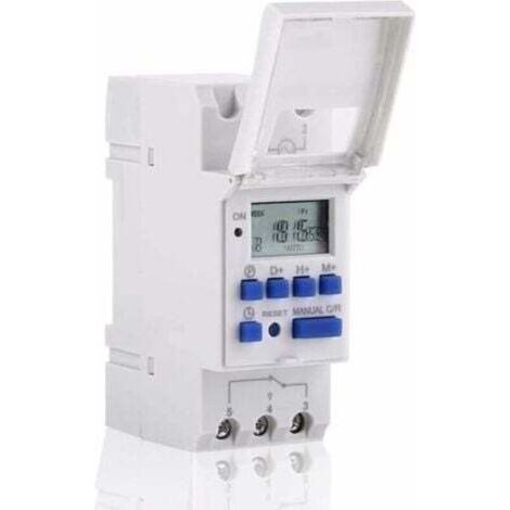 Minuteur numérique LCD, Minuterie programmable numérique Affichage LCD Interrupteur horaire programmable hebdomadaire Relais temporisé 16on & 16off minuterie(220V)-- (1/4)