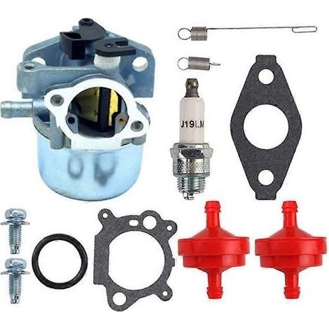 Kit de réparation de carburateur 675 190 cm³, filtre à carburant, ressort et bougie d'allumage pour moteurs Briggs & Stratton MRS Thrust de 6,25 et 6,75 CV (1/5)