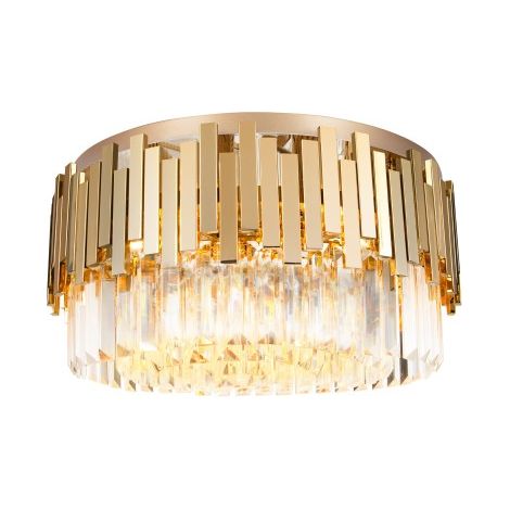 Plafoniera glamour oro cristalli 45cm 8xE14 Maxlight