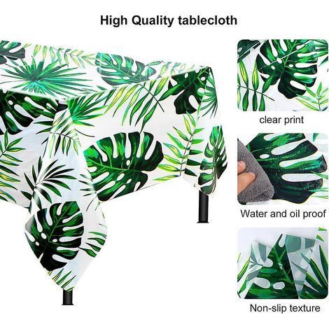 Nappe hawaïenne à motif de feuilles de palmier pour décoration de table de fête hawaïenne (1/5)
