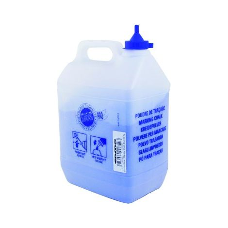 Edma – Poudre à tracer bleue 3500 g – Durée de marquage maximale – Pour chantiers humides et terrains accidentés – Recharge pour cordeau traceur