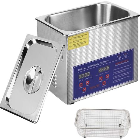 Nettoyeur Ultrasonique, 3 Litres, 120W de Puissance Ultrasonique, 150W de Puissance de Chauffage, Fréquence de 40 kHz, Compatible avec les Bijoux et les Outils Dentaires (1/5)