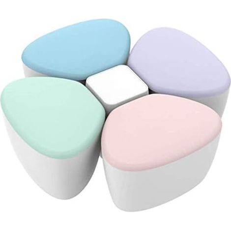 Boîte de rangement scellée en forme de fleur portable à quatre compartiments pour bébé (multicolore)