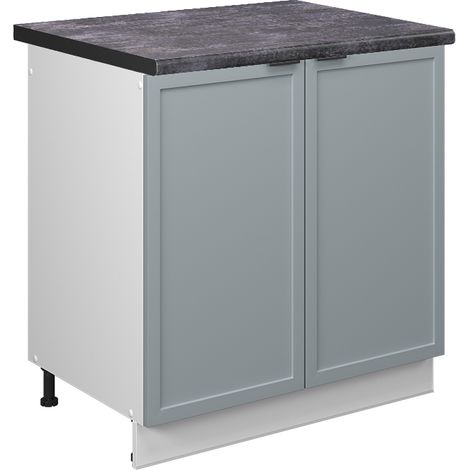 Meuble bas sous-évier Fame-Line, Bleu clair-gris, 80 cm , PT Anthracite, Vicco (1/5)