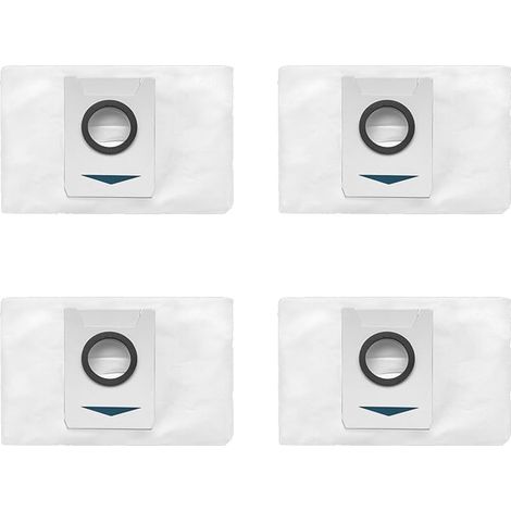 Sacs à poussière de rechange pour aspirateur robot Ecovacs Deebot T10/X1, sacs à poussière non tissés pour le nettoyage de la maison et de la cuisine (4 sacs à poussière) (1/4)