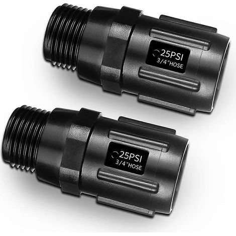 Régulateur de pression pour irrigation goutte à goutte 25 PSI, filetage 3/4 pouce, lot de 2 (1/5)
