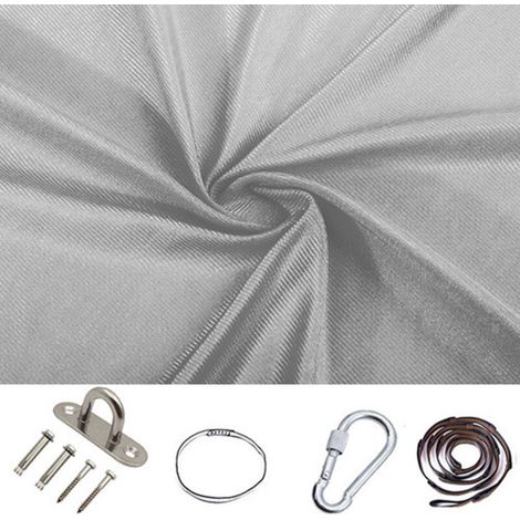 Balançoire de thérapie sensorielle pour enfants, intérieur-extérieur 360 ° Hamac pour enfants balançoire élastique thérapie étreinte chaise suspendue 280150CM (argent)Accessoires inclus