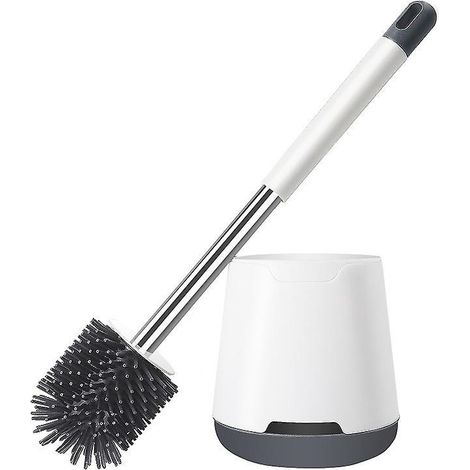 (noir)brosse De Toilette, Baignoire Et Poigne Longue, Toilette En Plastique, Balayeuse De Toilette  Poils Solides Pour Le Nettoyage Des Toilettes, (1/5)