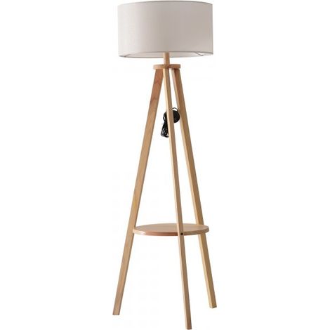 Lampadaire Trépied Style Scandinave Beige Madrid (1/5)