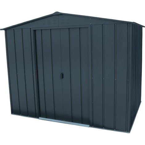 Duramax - caseta jardín - TOP TITAN 8X6 - Metal - color gris antracita (1/4)