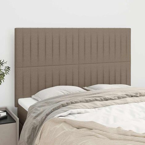 vidaXL Tête de lit Taupe 144x5x118/128 cm Tissu