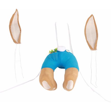 Couronne de Pâques Lapin avec Oreilles et Fesses de Lapin, Décoration de Porte Cartoon pour Pâques (1/5)