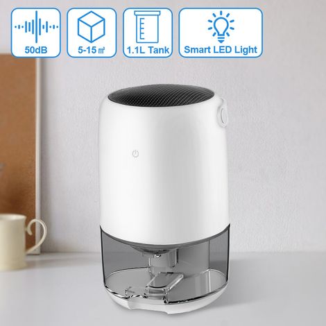 Randaco Luftentfeuchter - 450 ML / Tag, 1100ML Behälter, bis 15 m², Wäschetrocknung, Raumentfeuch (1/4)