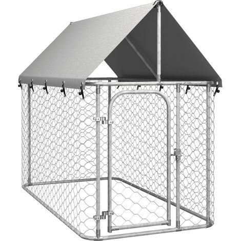 Perrera de exterior con tejado 200x100x150 cm vidaXL