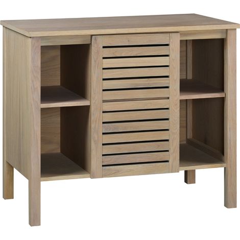 Mobile sottolavabo L.90 x H.78 x P.50 cm impiallacciato rovere Azzura