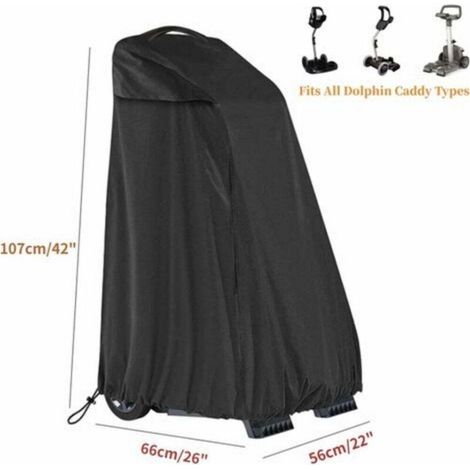Housse pour Robot De Piscine, De Jardin avec Poignée Et Cordon De Serrage, étanche, 420D Oxford Noir 56 x 66 x 107cm (1/3)