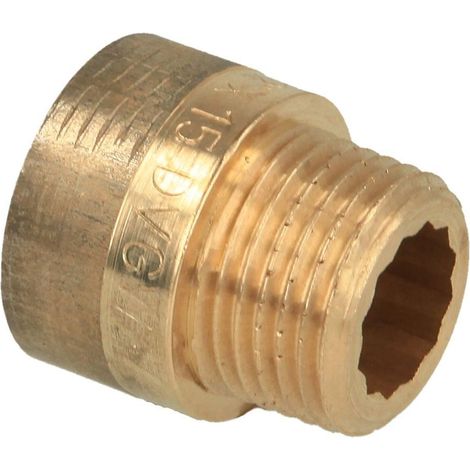 Rallonge de robinet 1/2'' x 15 mm laiton rouge