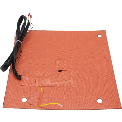 Tapis chauffant en silicone 800 W 305 x 301 mm à forte adhérence pour plateau chauffant maximal en aluminium K1 (1/5)