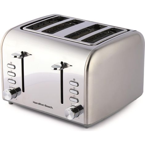 Hamilton Beach Rise 4 Slice Brushed & Polished Stainless Steel Toaster (1/5)