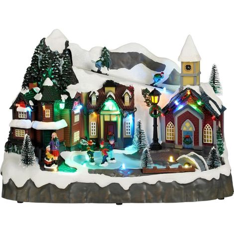 Luville Village de Noël Blanc H24xl18xL34cm (1/5)