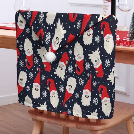 Housse De Chaise De Noël - 65 X 50 Cm - Polyester 100 % - Décoration De Salle À Manger Et Fêtes - 1 Pièce (1/5)
