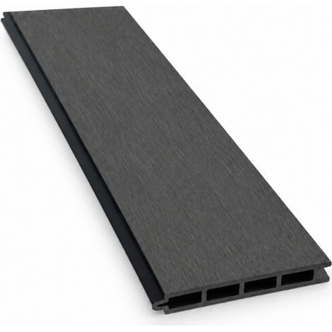 Lama de valla composite Larko gris antracita 176x14,8x2,1cm