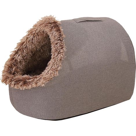 Nid Pour Animaux - Lit Caverne Chaud En Peluche Douce - Pour Chats Et Petits Chiens - Fond Anti-dérapant - Taille Grande (1/5)