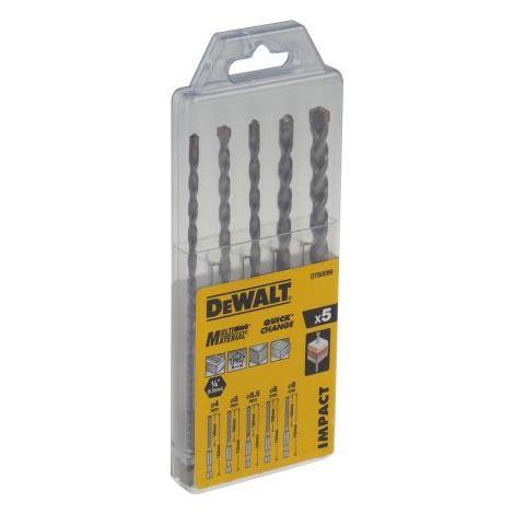 Coffret de 5 forêts multi-materiaux impact DEWALT DT60099-QZ Ø 4,5,5.5,6,8mm (1/5)
